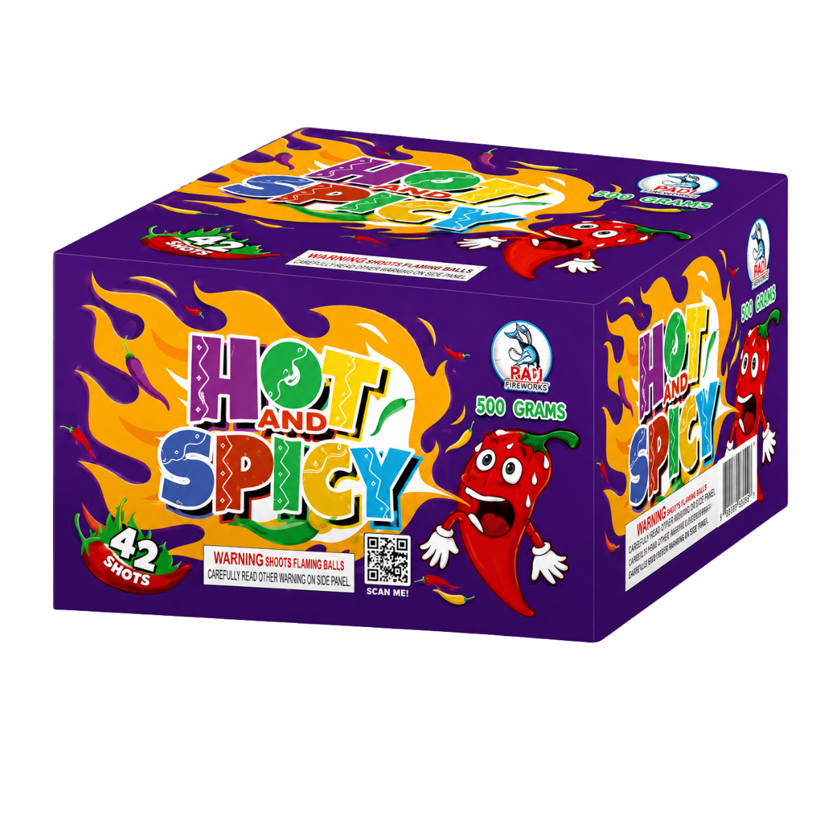 49 shot Hot & Spicy 500 gram cake by Bad Donkey fireworks