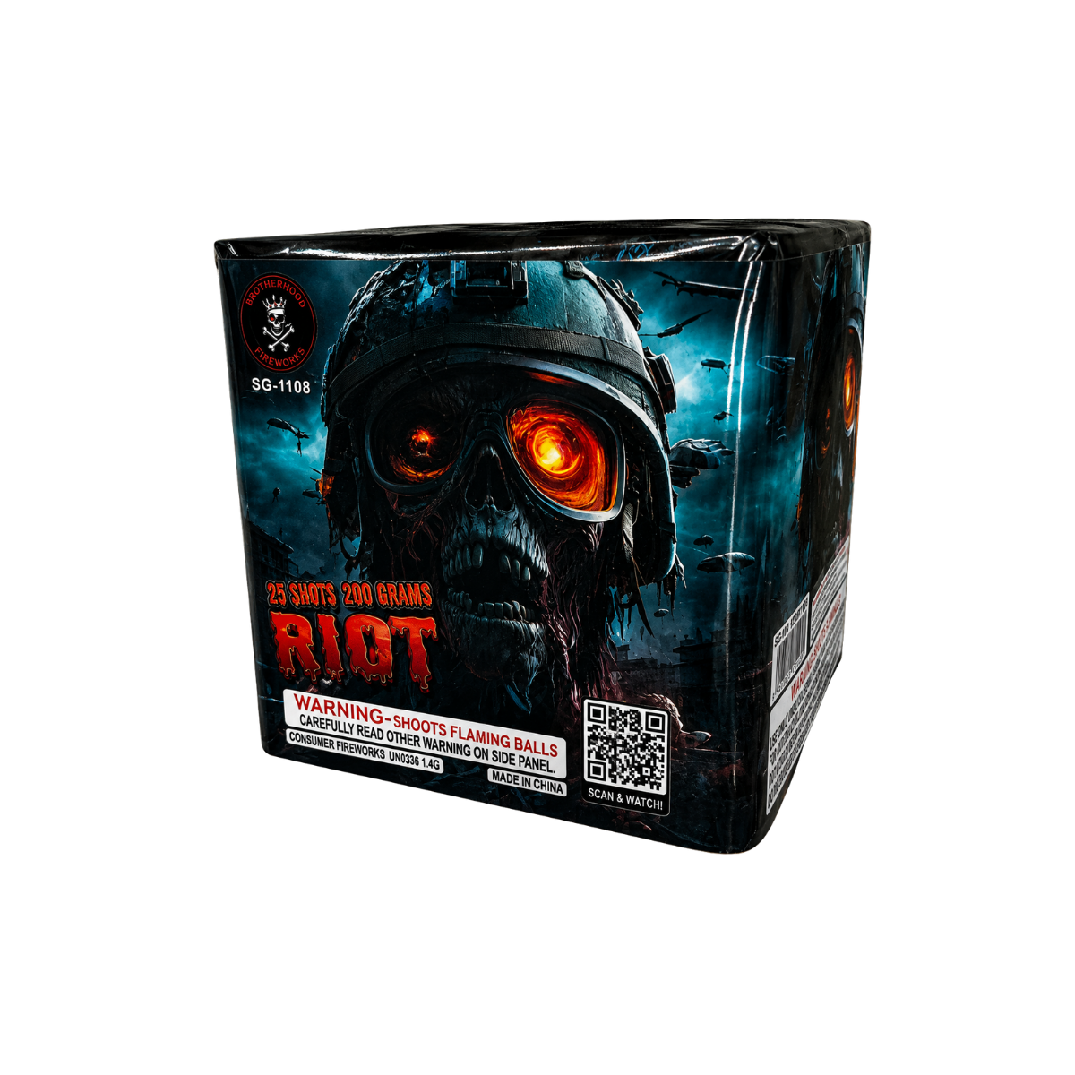 XRiotis a 25 shot 200 gram cake, that packs a great punch in a small package!