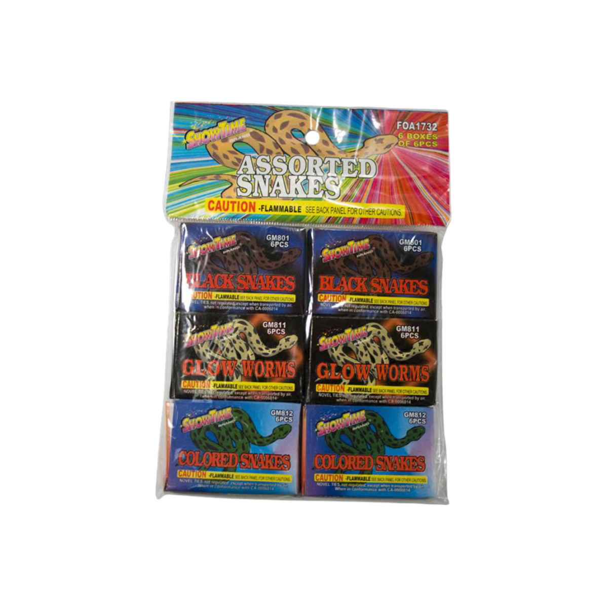 Assorted Snakes 6 Pack