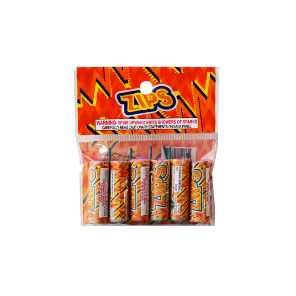 Zips Pack of 6